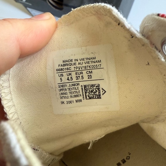 Converse White Garnet High-Top platform Sneakers junior 5 - Picture 5 of 5